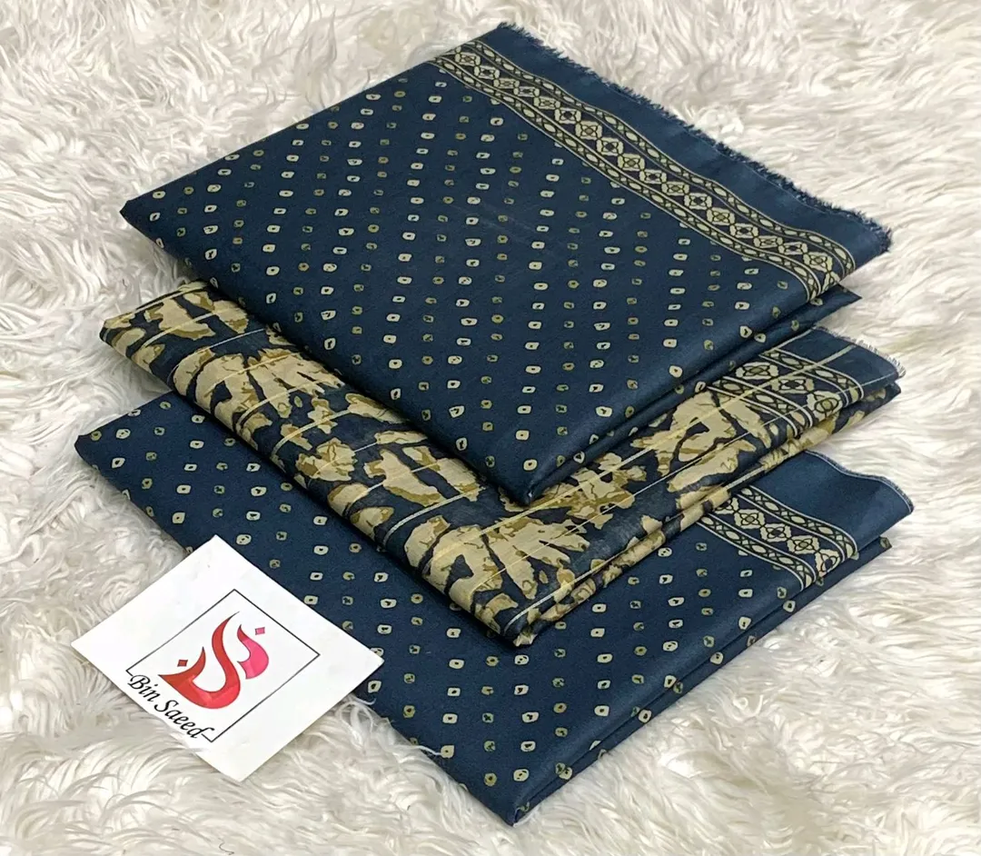 *(Bin Saeed Opening 2026)*

*Bin Saeed 💯 Original *Printed 3pc Collection*

    *Fabric Lawn*

*Printed Lawn Shirt*
*Printed Voil lawn Duppata*
*Dyed lawn trouser*

*Stuff N Colors 💯 *Garenty*
*Beautiful Colors Nd* *Designs*
*Booked Your Order Now Fast*