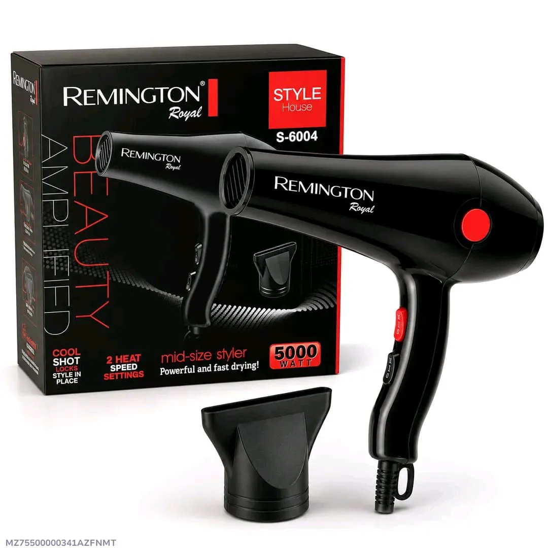 *Product Name*: Professional Hair Dryer 5000W | Fast Drying | 2 Heat & 2 Speed Settings | Model S-6004
*Product Description*: 
*Product Details*:Material: ABS Plastic
Product Feature: Smooth Salon Quality, Smooth Hair
Package Includes: 1 x Hair Dryer
Prof