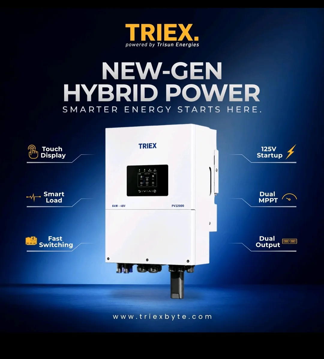 Triex Inverter 6KW IP-66 (PV-12000)