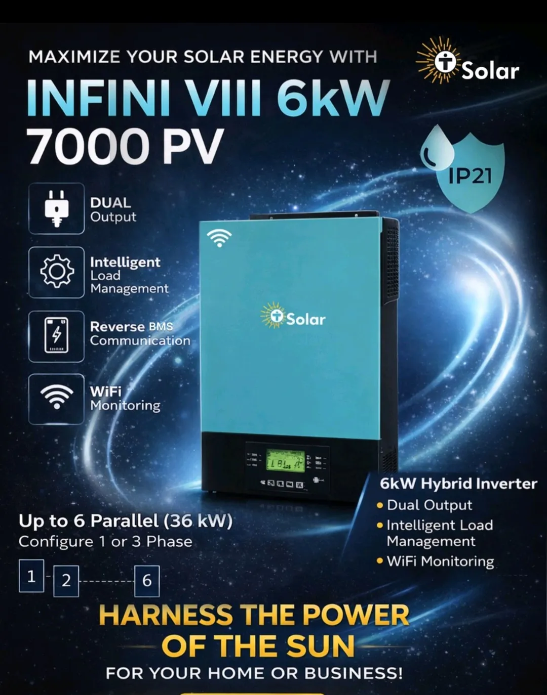 Tesla Inverter 6KW Infini Viii (PV-7000)
