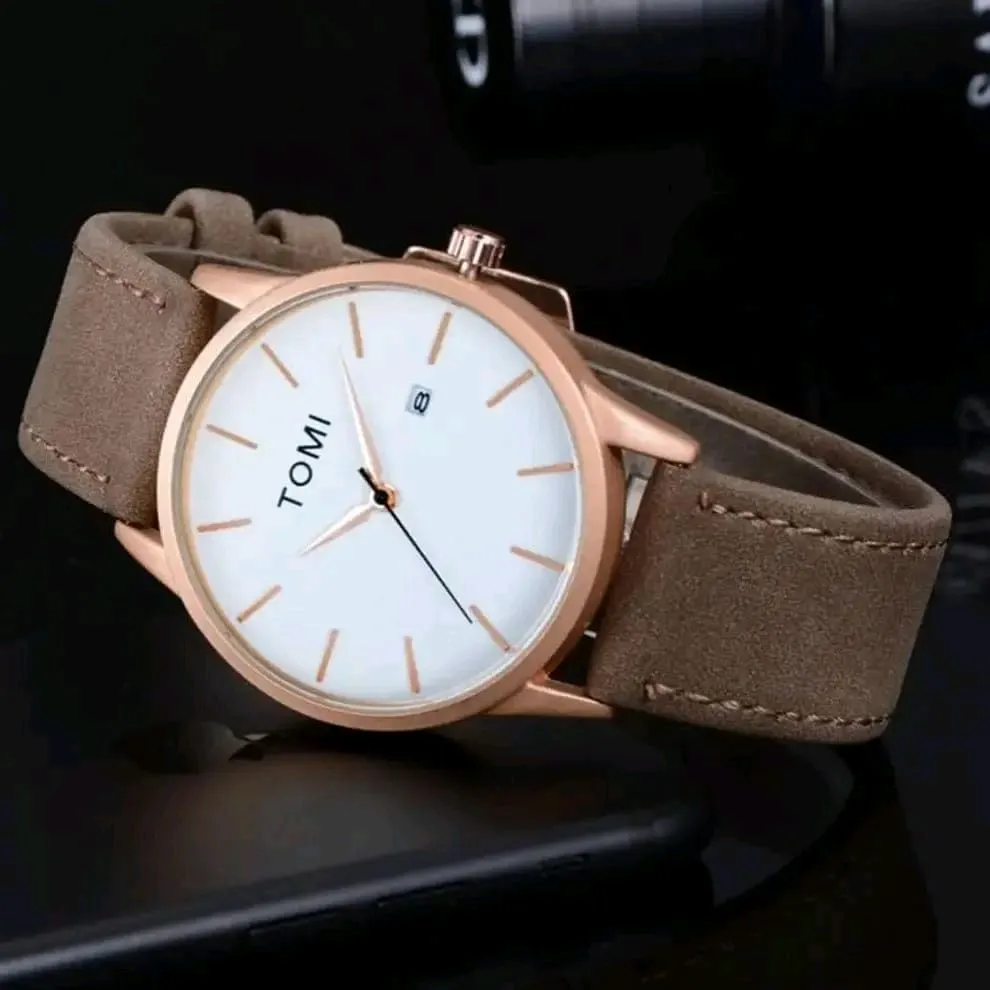*Product Name*: Men's Skin Friendly Strap Watch
*Product Description*: 
*Product Details*:Material: Leather
Pattern: Textured Strap
Gender: Men's, Unisex
Watch Case Shape: Round
Display Format: 12-Hour Format
Product Feature: Skin Friendly Strap, Comforta
