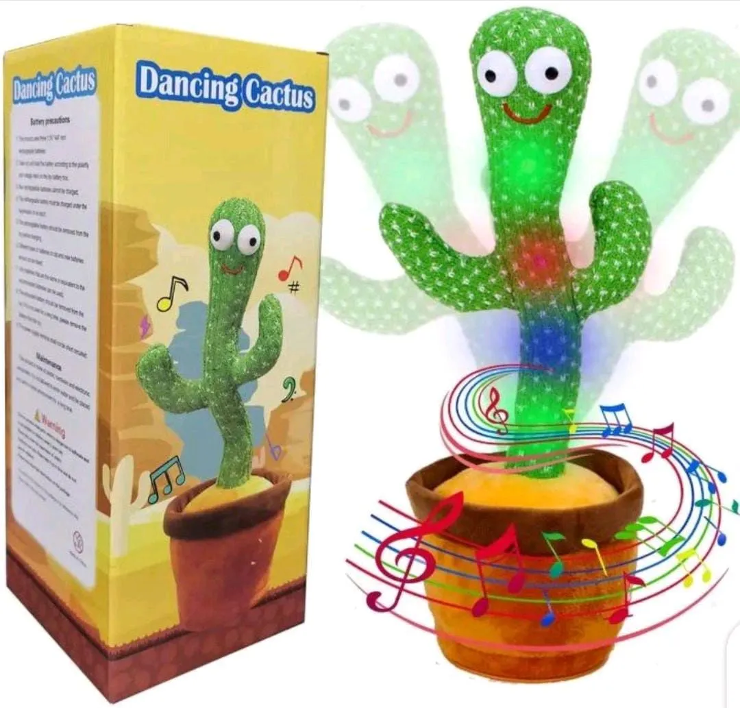 *Product Name*: Dancing Cactus Plush Toy Green LED Music for Kids 1-10
*Product Description*: Give your child the gift of endless fun with this Premium Quality Dancing Cactus Plush Toy – the Best price in Pakistan for a toy that’s both Stylish and Durable