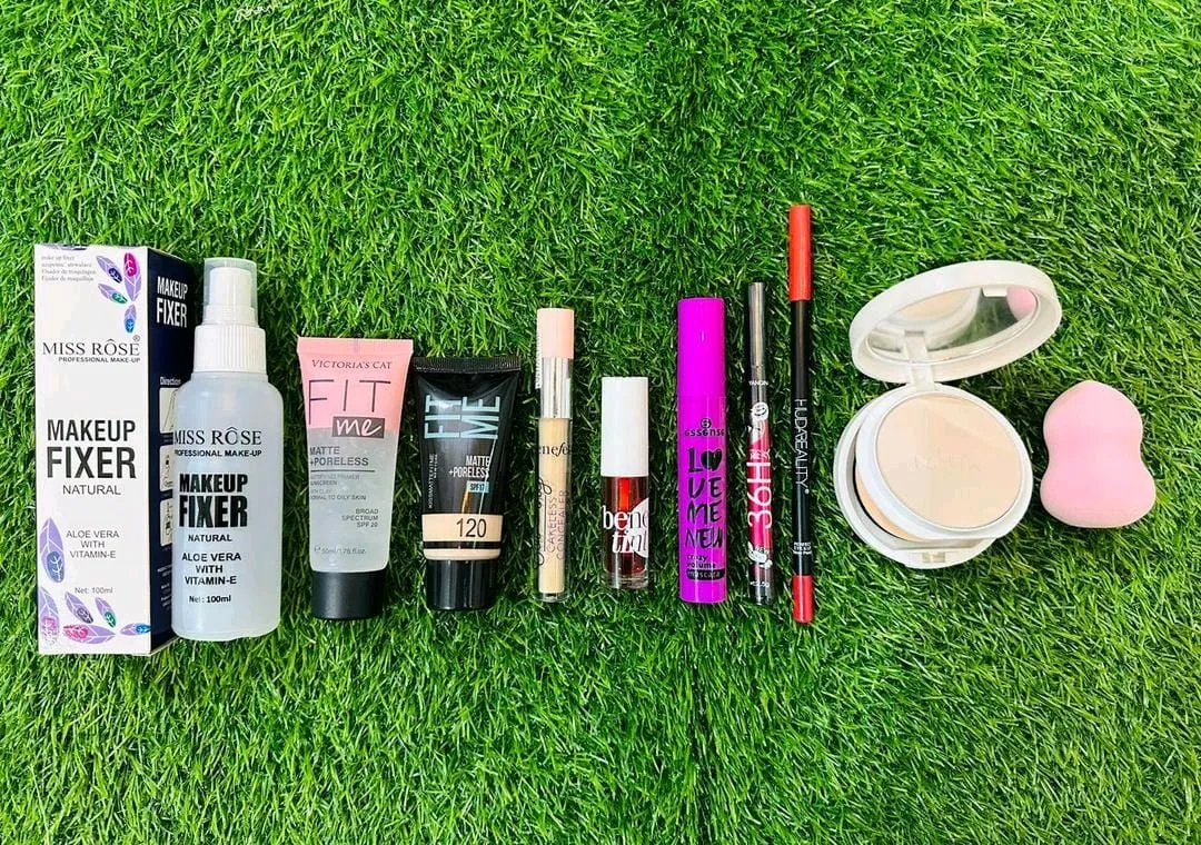 *Product Name*: 10 in 1 Makeup Set for Pakistani Skin & Weather
*Product Details*:Material: Liquid
Product Feature: 10 in 1
Package Includes: 1 x Makeup Fixer, 1 x Primer, 1 x BB Cream, 1 x High Coverage Concealer, 1 x Lip Tint, 1 x Mascara, 1 x Eyeliner,