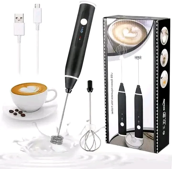 *Product Name*: 2 in 1 Rechargeable Coffee Beater Electric Hand Mixer – USB Milk Frother & Coffee Whisk for Latte, Cappuccino & Matcha
*Product Description*: Enjoy café-style drinks at home with this USB Rechargeable Electric Milk Frother. Designed for qu