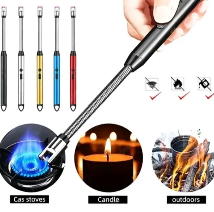 *Product Name*: Electric Lighter for Gas Stoves, Candles & Outdoor Fires

*Product Details*:Material: Metal
Number Of Pieces: 1 Pc
Product Feature: Portable & Rechargeable, Simpler & Faster
Color: Multicolor
Package Includes: 1 x *Electric Lighter* 

Prod