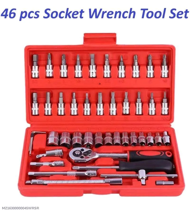 46-Piece Socket Wrench Tool Set 🔧

🛠️ Premium Stainless Steel Quality
❤️ Strong Red Storage Case
🔩 46 Pieces for Multiple Uses
🚗 Portable & Easy to Carry
💪 Durable, Rust & Corrosion Resistant

Perfect for home, workshop, mechanics & DIY work.
🔥 New