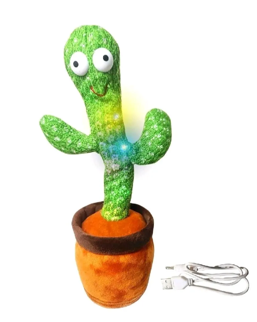 *Product Name*: Dancing Talking Cactus Toy Green Plush Kids
*Product Description*: This adorable Dancing Cactus Talking Toy is the perfect stress-buster for adults and a fun learning companion for kids in Pakistan. Its plush, soft green body with sparkly 