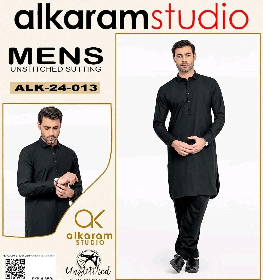 *Product Name*: Mens Unstitched Suit Black Wash & Wear
*Product Description*: Looking for a stylish, durable suit that fits your everyday needs? This premium quality unstitched suit is perfect for Pakistani men who want comfort without compromising on sty