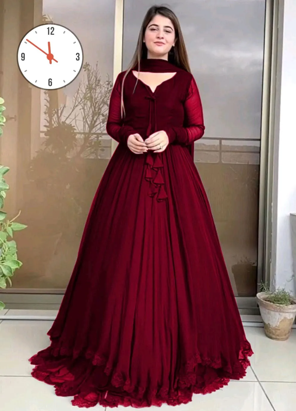 ladies chifon frock new arrival 2026