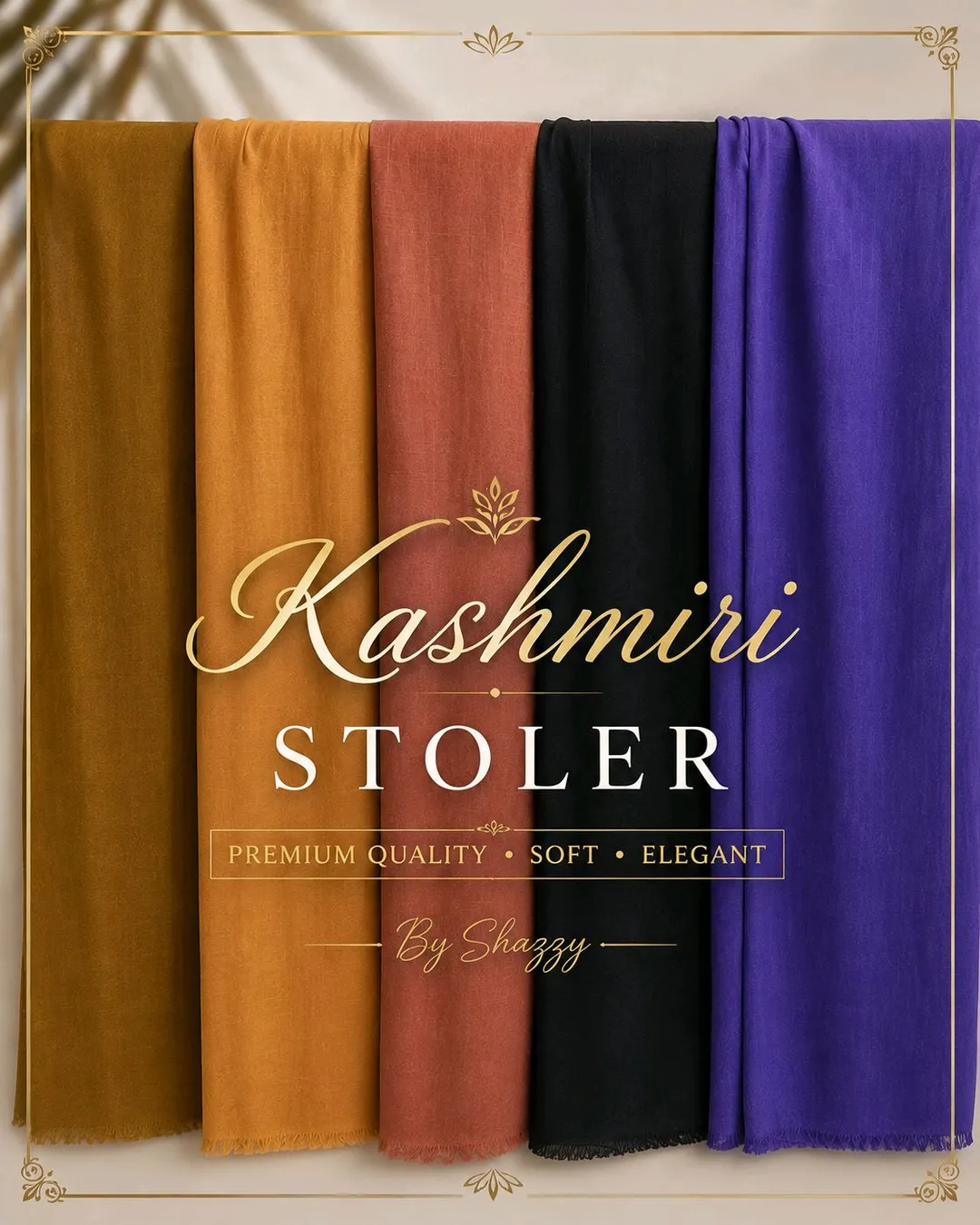 Kashmiri Stoler | Premium Quality Soft & Elegant | By Shazzy