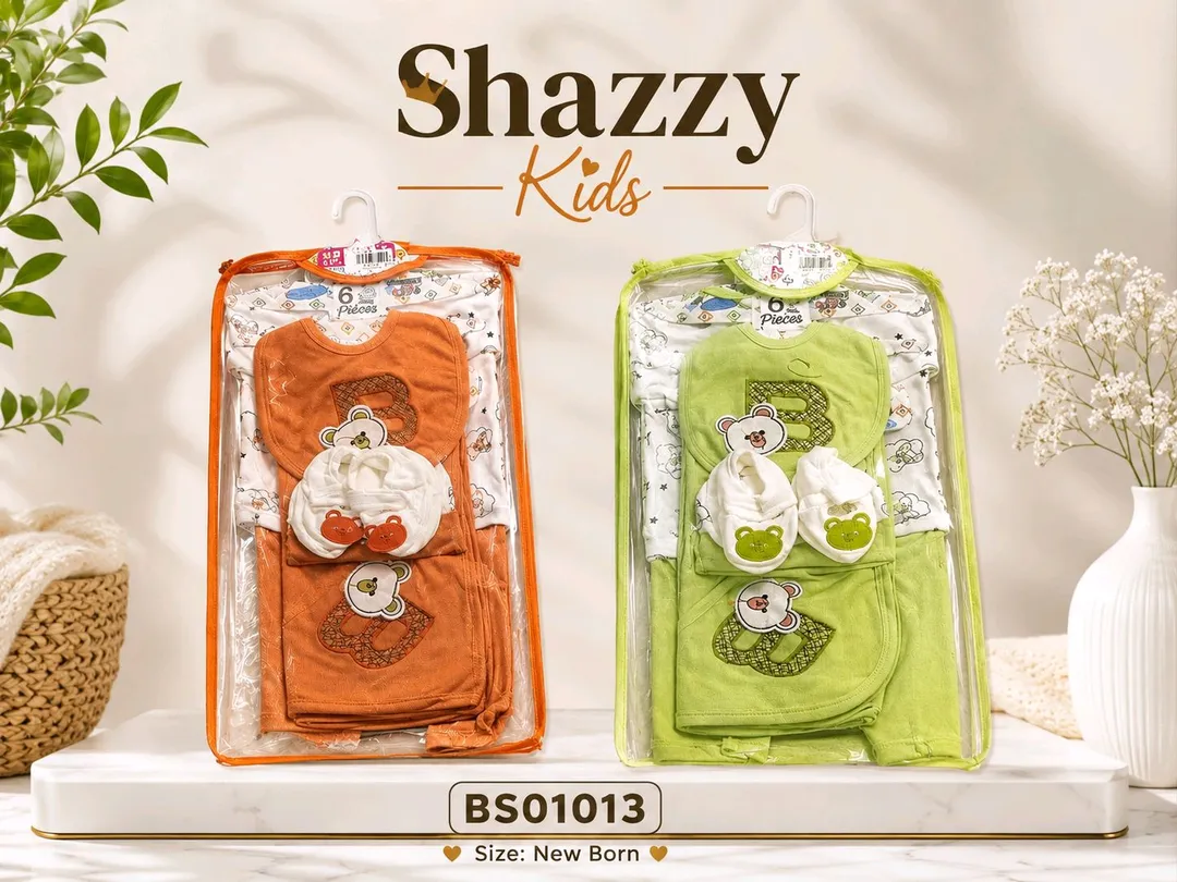 New Born Baby 6-Piece Dress Set | BS01013