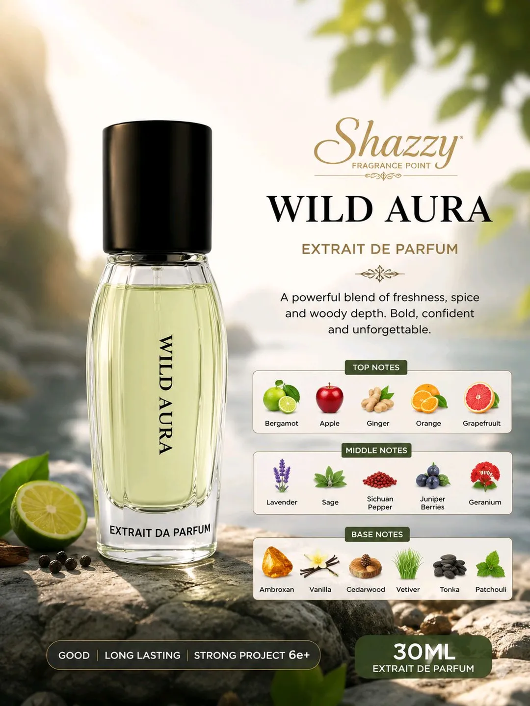 Wild Aura Extrait de Parfum 30ML for Men