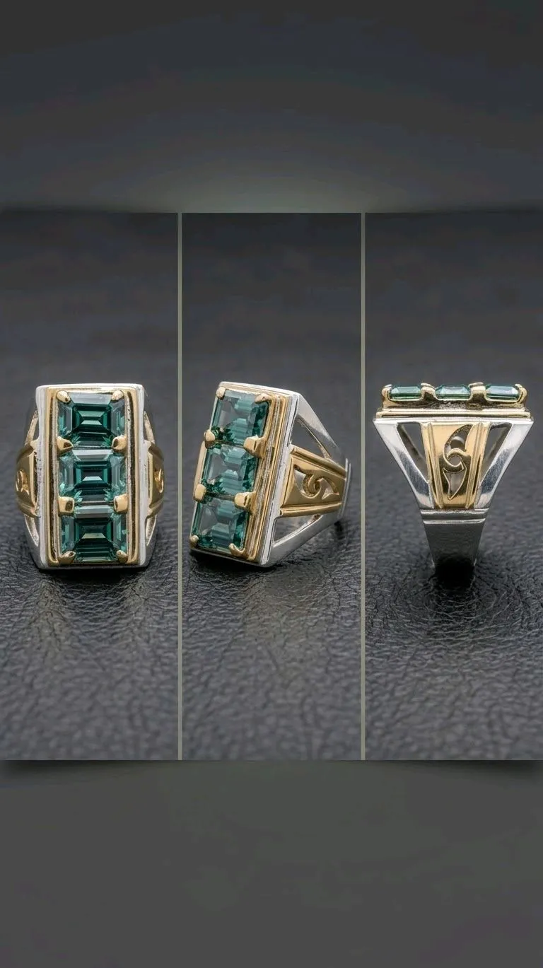 3 Mosonite ring