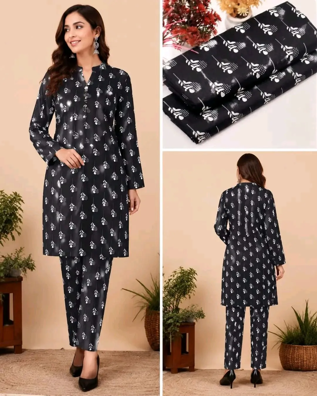*Product Name*: 2 Pcs Women's Unstitched 3-D Block Printed Suit
*Product Description*: easy feal
*Product Details*:Shirt Fabric: Cotton
Pattern: 3-D Block Printed
Shirt Front Pattern: Printed
Neckline: Printed
Sleeves Pattern: 3-D Block Printed
Daman: Pri