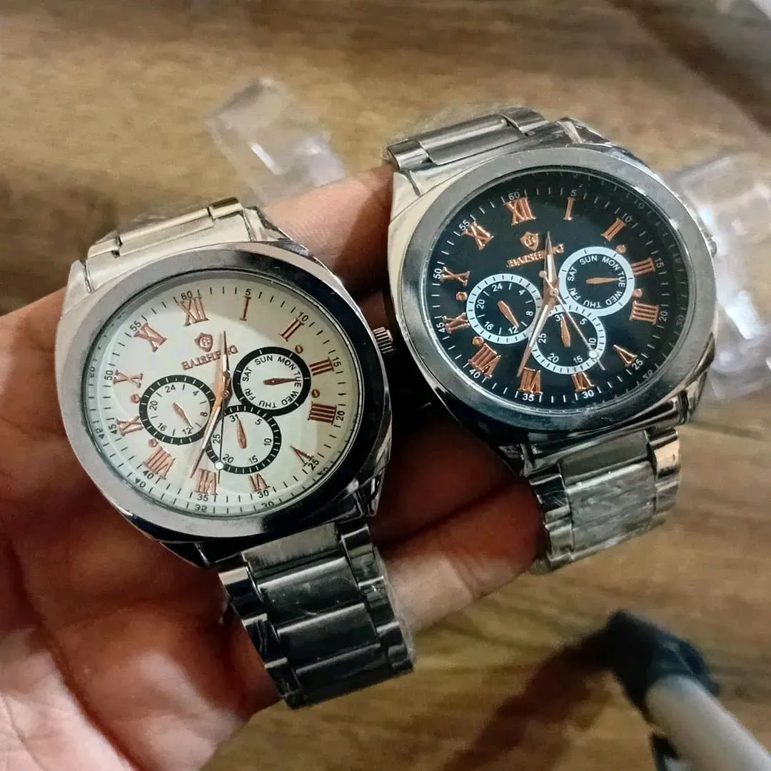 *Product Name*: Classic Luxury Quartz Analog Watch for Men Boys Random Dial
*Product Description*: Classic Luxury Quartz Analog Watch for Men / Boys - Stylish Design with Random Multicolor Dial - Without Box Art# M247 -Sil.Bas900400k-WoB-00046
*Product De