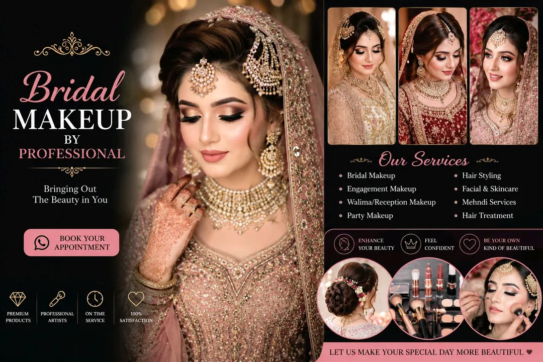 Professional Bridal Makeup & Beauty Services – Book Your Appointment 👰✨