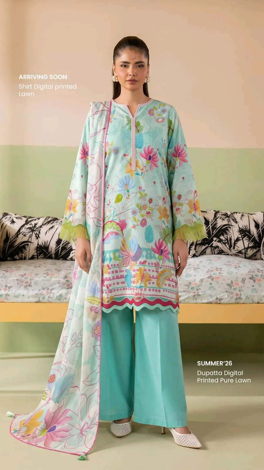 💥 *New Arrival*💥. 🌸 *SITAAR - GULL JEE*. ✨ Unstitched 3-Piece Lawn.
🌸 *SITAAR - GULL JEE*
✨ Unstitched 3-Piece Lawn  
🧵 Article Details:
👗 Shirt: D. Printed Lawn 
🧣 Dupatta: D. Printed Lawn
👖 Trouser: Dyed Cambric Cotton.