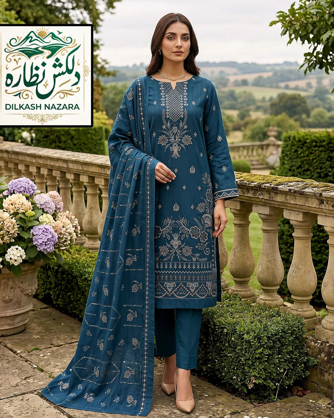 DilKash Nazara – Elegant 3-Piece Ladies Suit ✨
