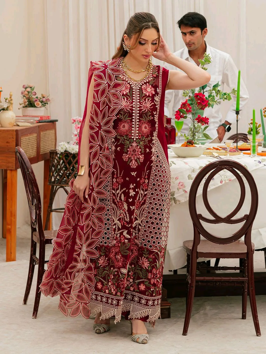 new collection with full embroidery 3pcs