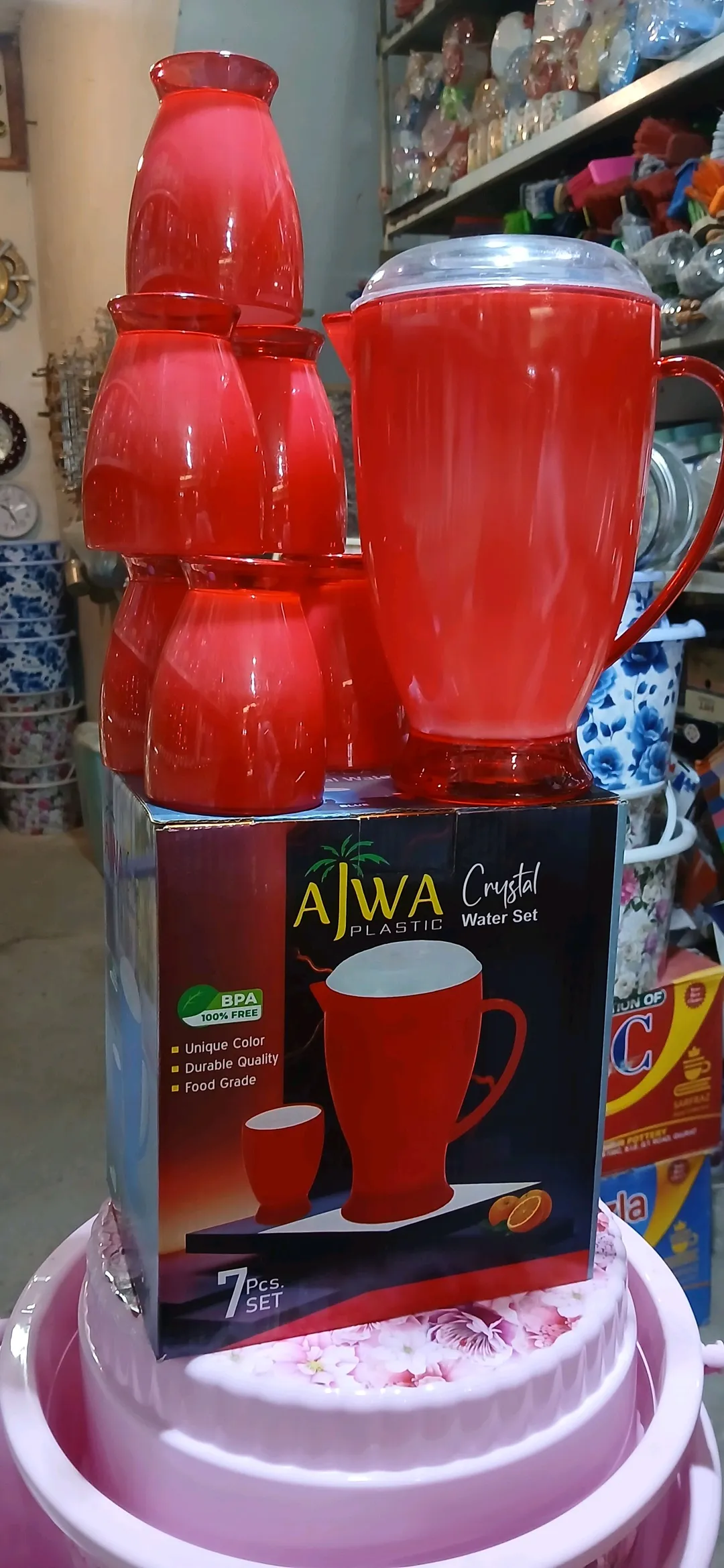 Ajwa crystel water set 7pcs