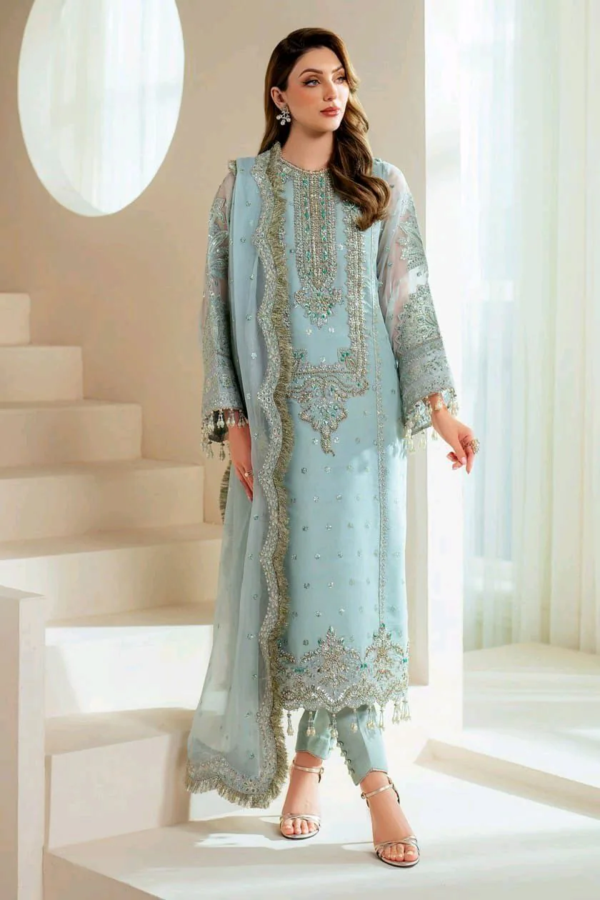new embroidery suit 3pcs
