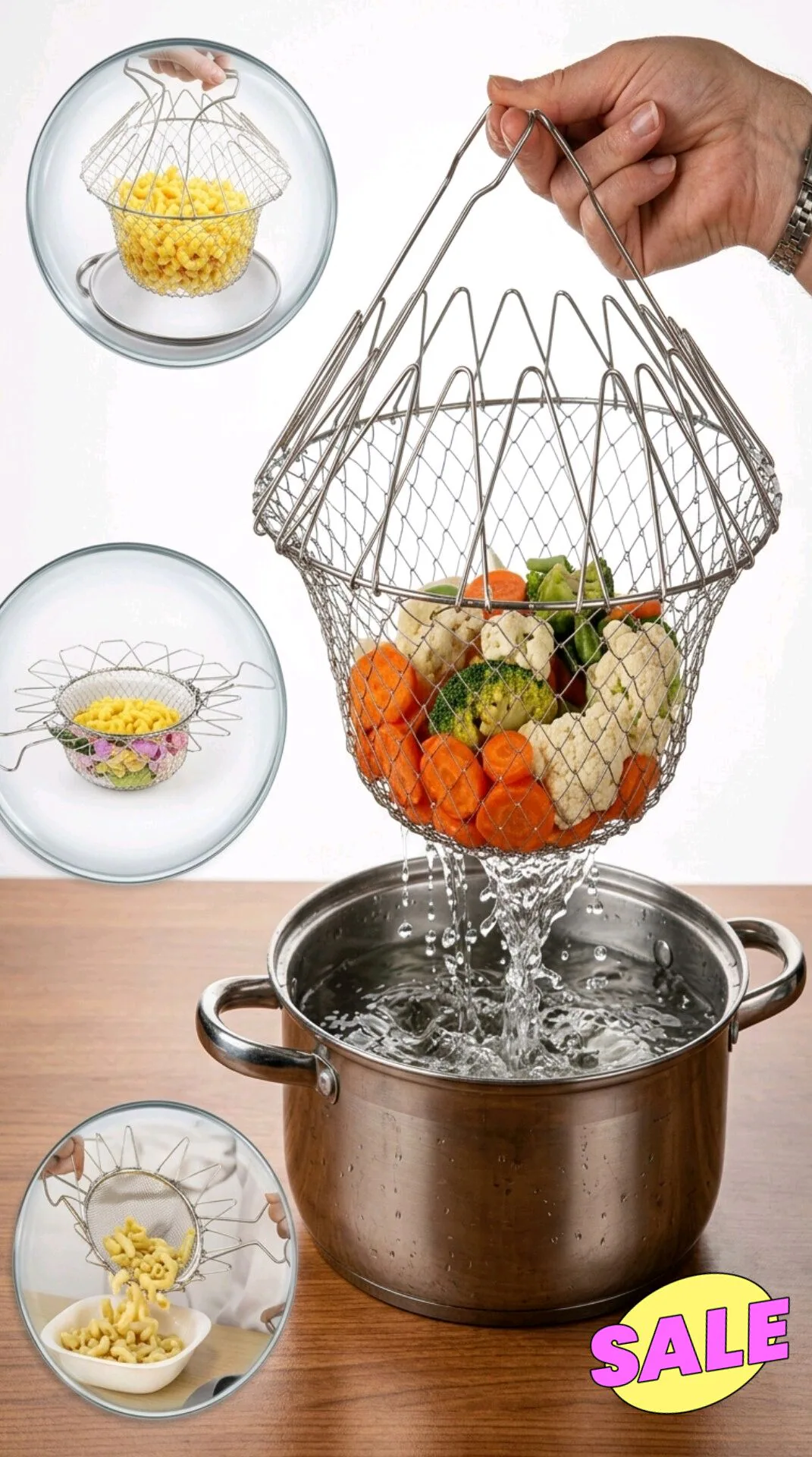 vegetable Frying/Foldable Strainer