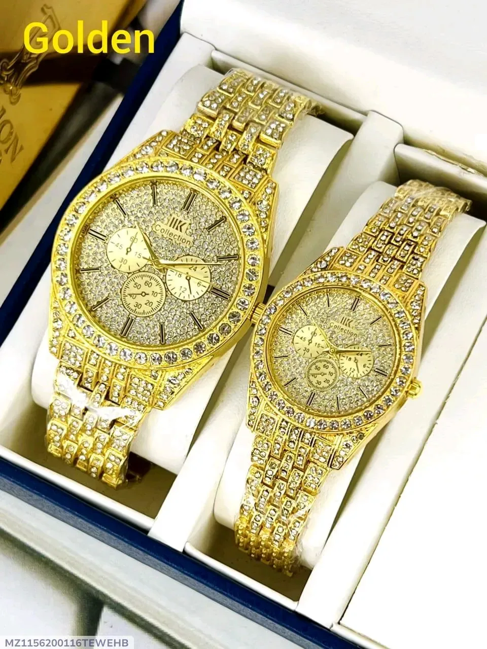 Golden Couple Watches with Diamond Stones for Couples
*Product Description*: These stunning couple watches are perfect for Pakistani couples looking for a luxurious yet practical gift. Designed for everyday elegance and special occasions, they offer durab