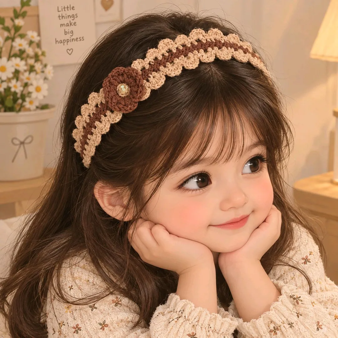 🎀 Handmade Crochet Hair Band for Kids