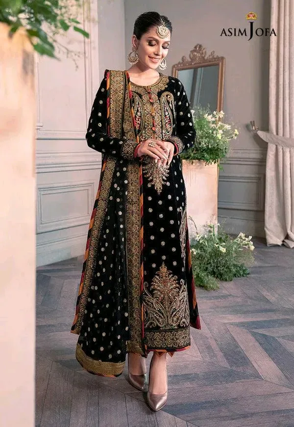 velvet embroidery suit 3pcs