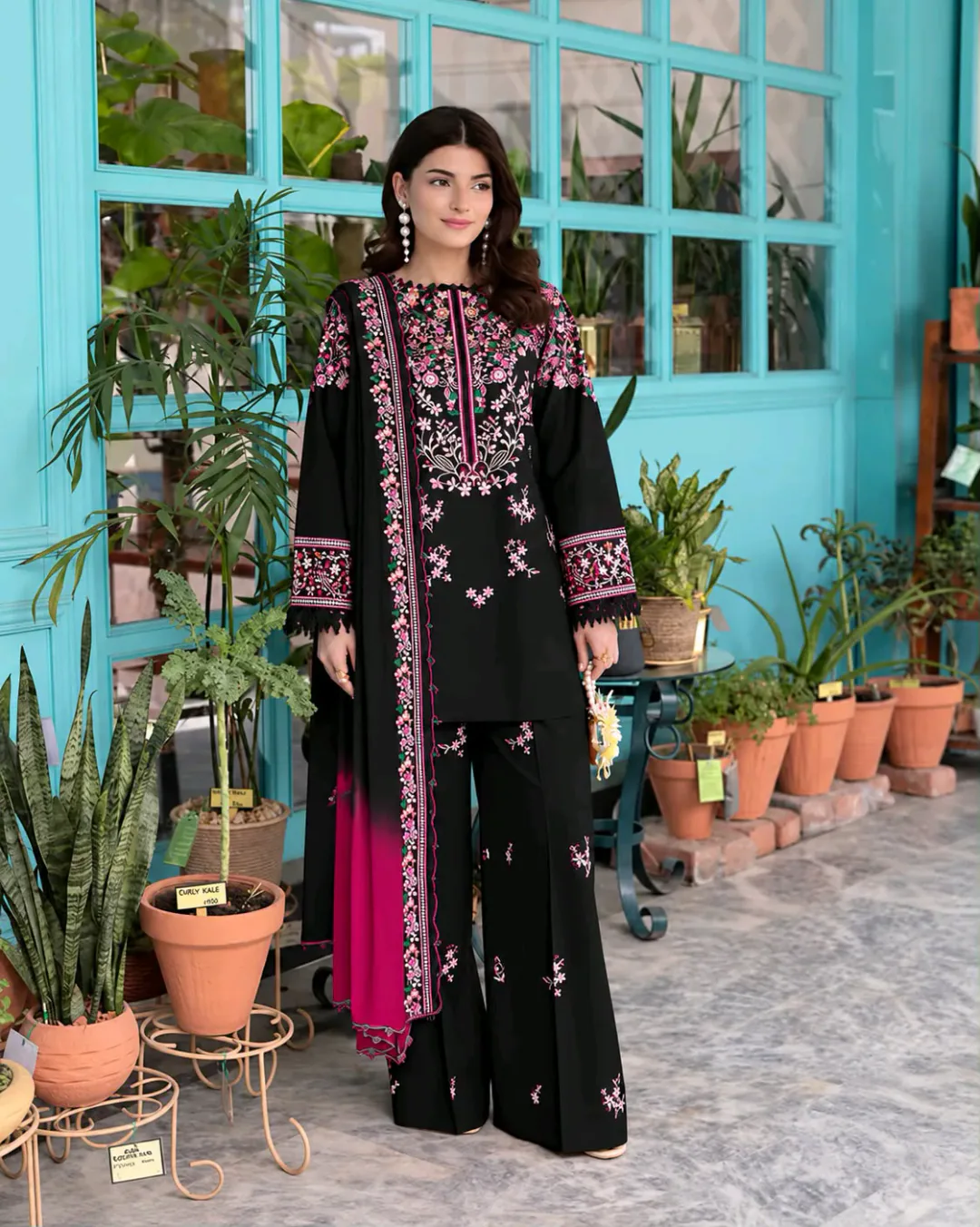 ZELLBURRY AF 820 Winter Embroidered Dhanak 3PC Suit | Wholesale