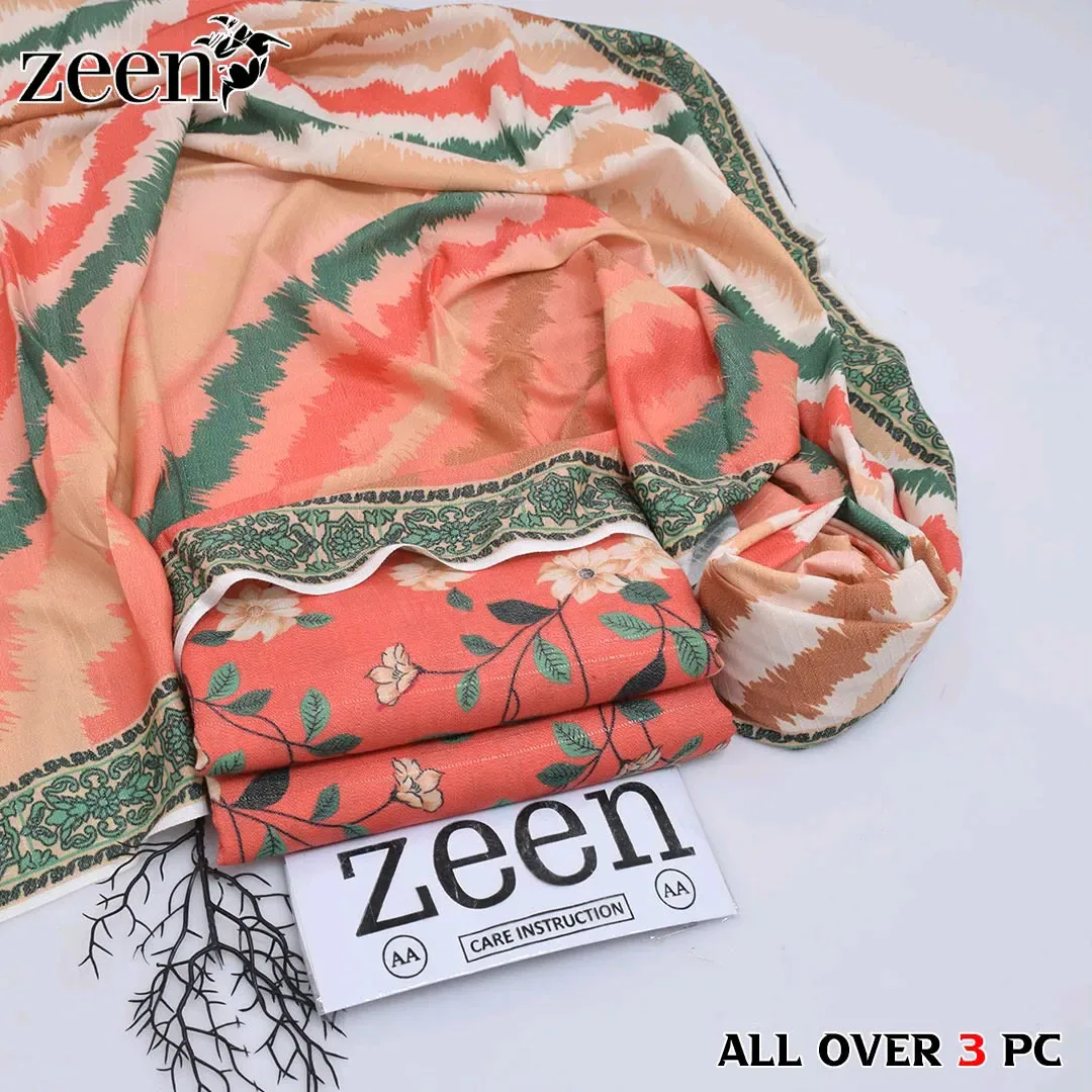 dhanak printed 3pcs suit