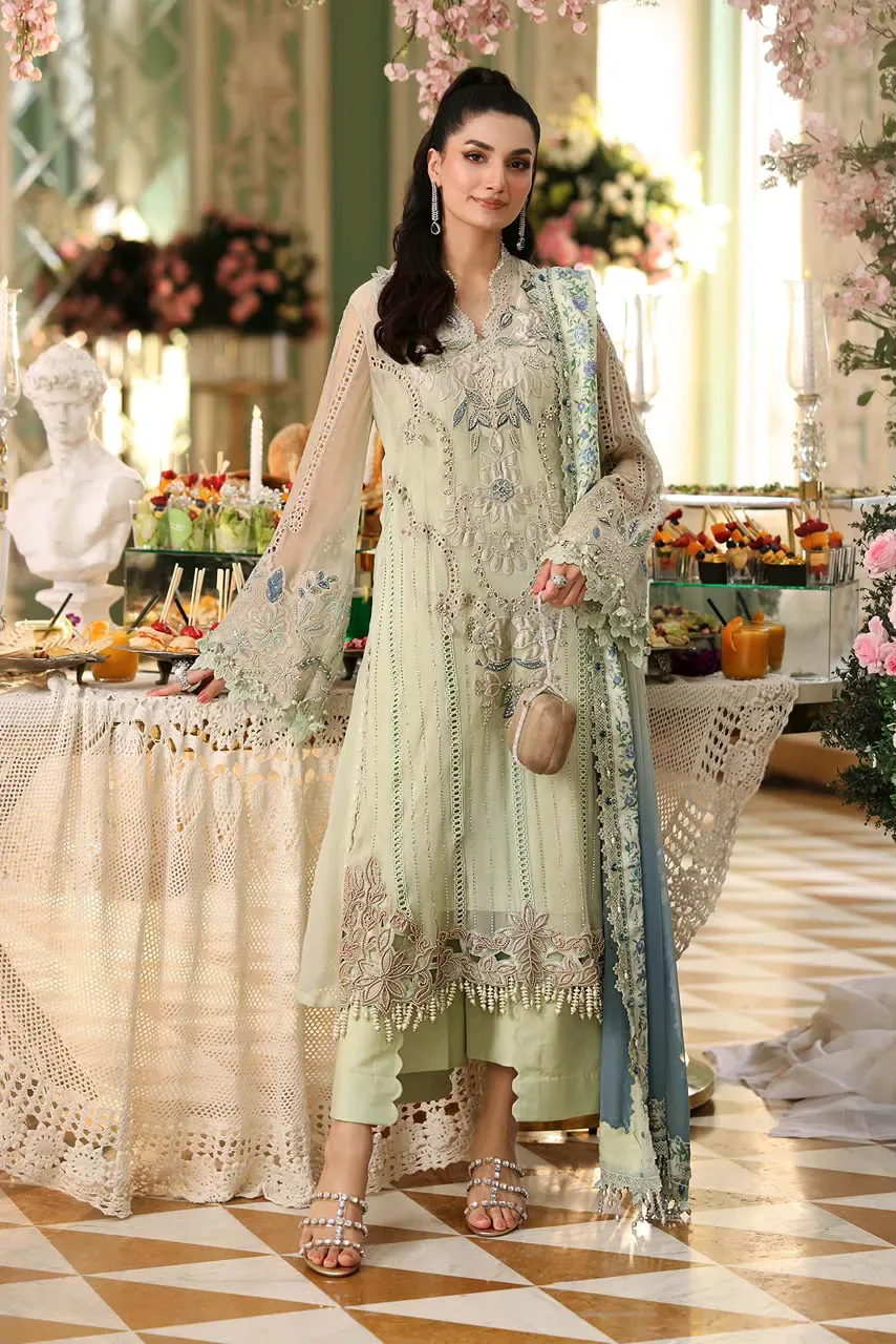 MARIA B CHIFFON COLLECTION 2026

NEW CATLOG

MOST HIT DESIGN

ARTICLE#MBC-MPC-26-105
*Chiffon fully heavy alternet embroidered scifflie & spengle work front with fully hand emblishment adha work with 3d flower attach with heavy embroidered spengle work da