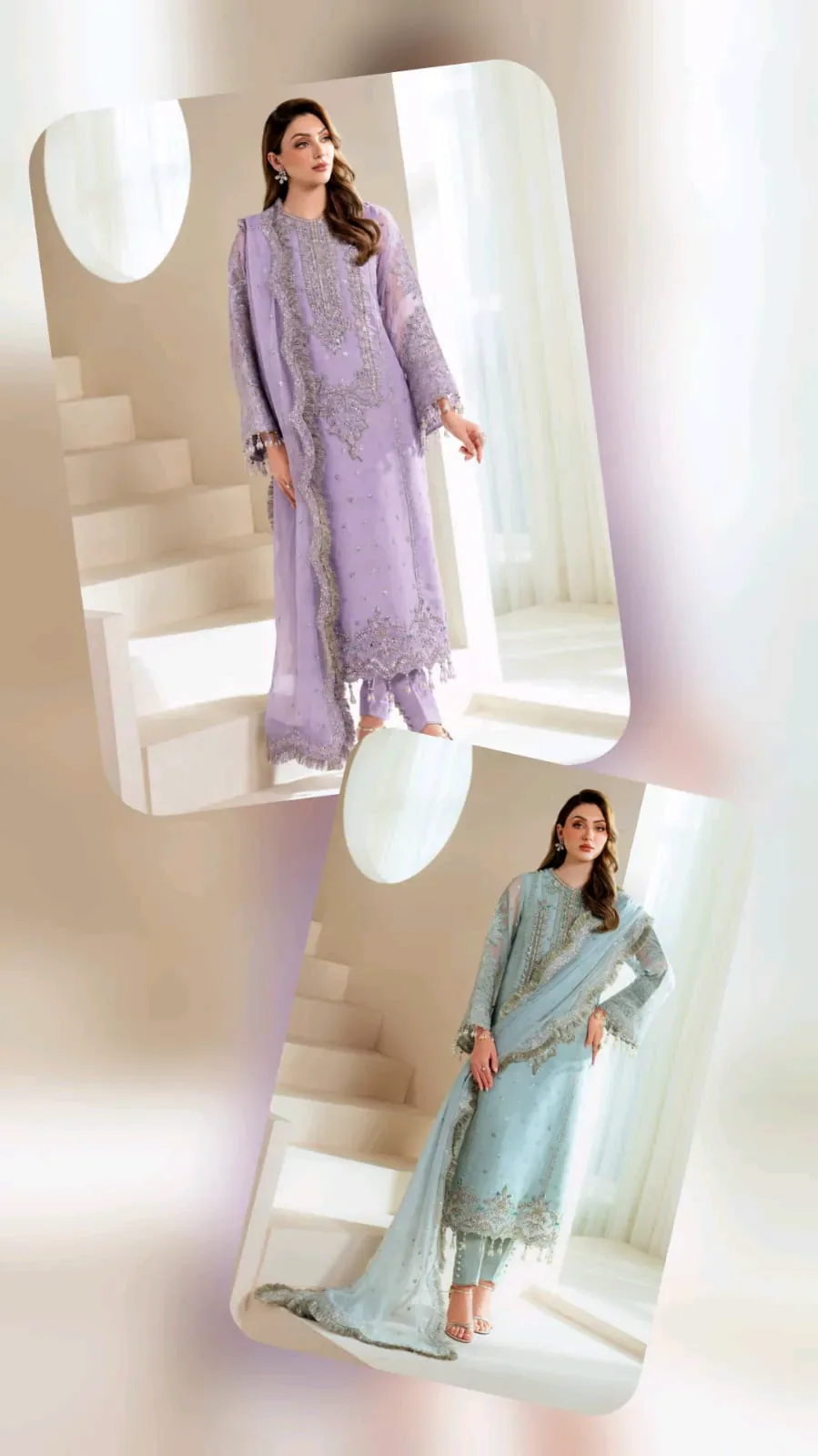 Alizeh Brand
     
*FABRIC DETAILS* 

SHIRT         👉 Organza
DUPATTA   👉 Organza 
TROUSER   👉 Silk

*EMBROIDERY DETAILS*

●FRONT EMBROIDERED WITH HAND EMBELLISHED
●FRONT BORDER EMBROIDERED WITH HANGING TUSSLES.

●BACK EMBROIDERED
●BACK BORDER EMBROIDE