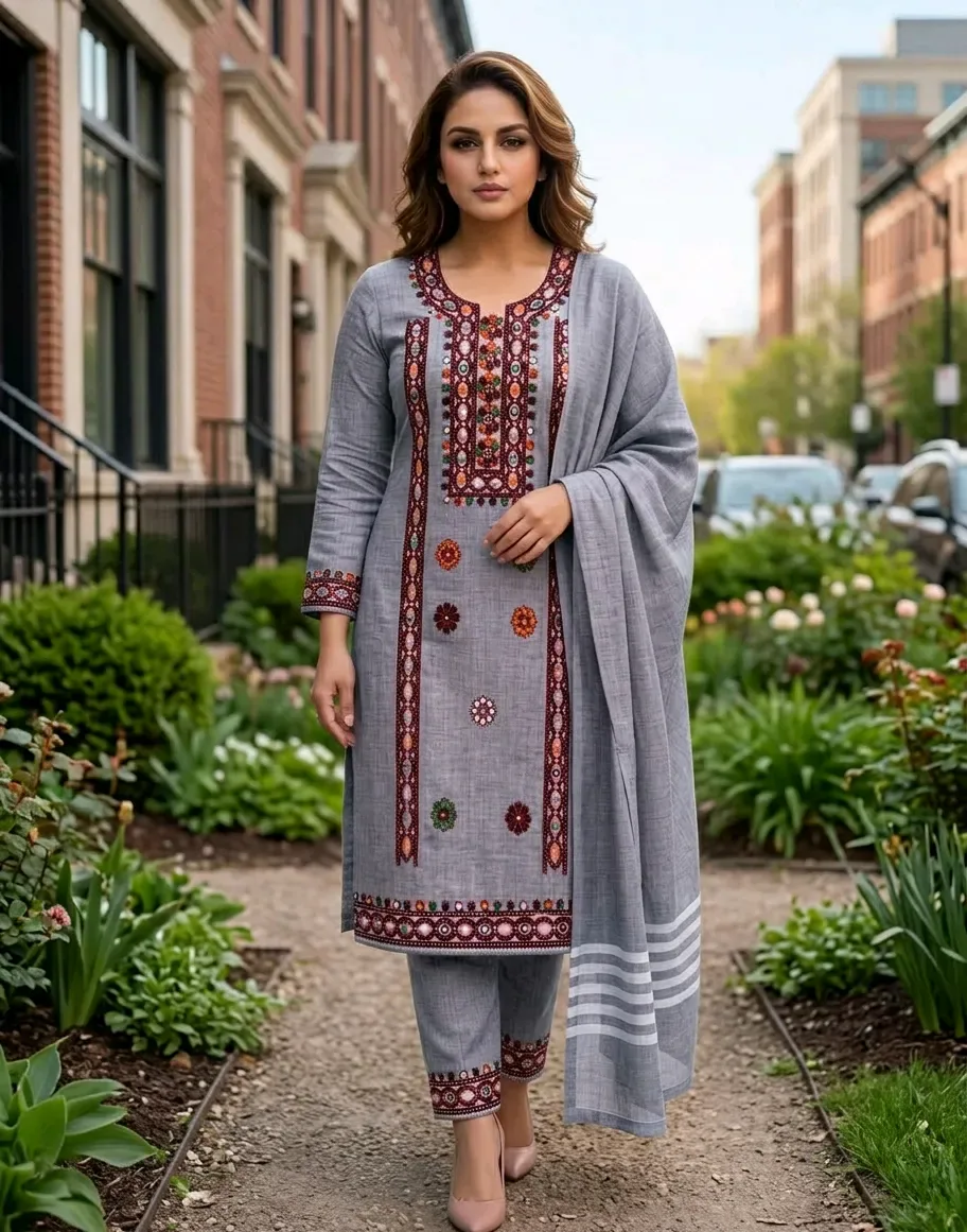 Shahada Textile Mill Winter Formal Dress 3PC – Code 285*A