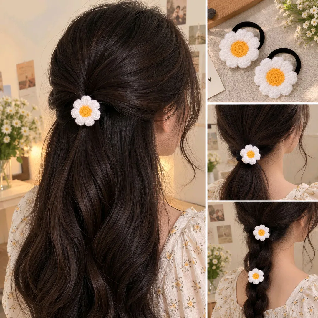 White & Yellow Crochet Flower Ponytails 🤍💛
💗 کسٹمائزیشن کی سہولت: آپ کے بالوں کی لمبائی کے مطابق اس کی لٹکنے والی لٹوں کی لمبائی بھی سیٹ کی جا سکتی ہے۔ اپنی پسند کے مطابق کسٹم آرڈر بھی دے سکتے ہیں۔