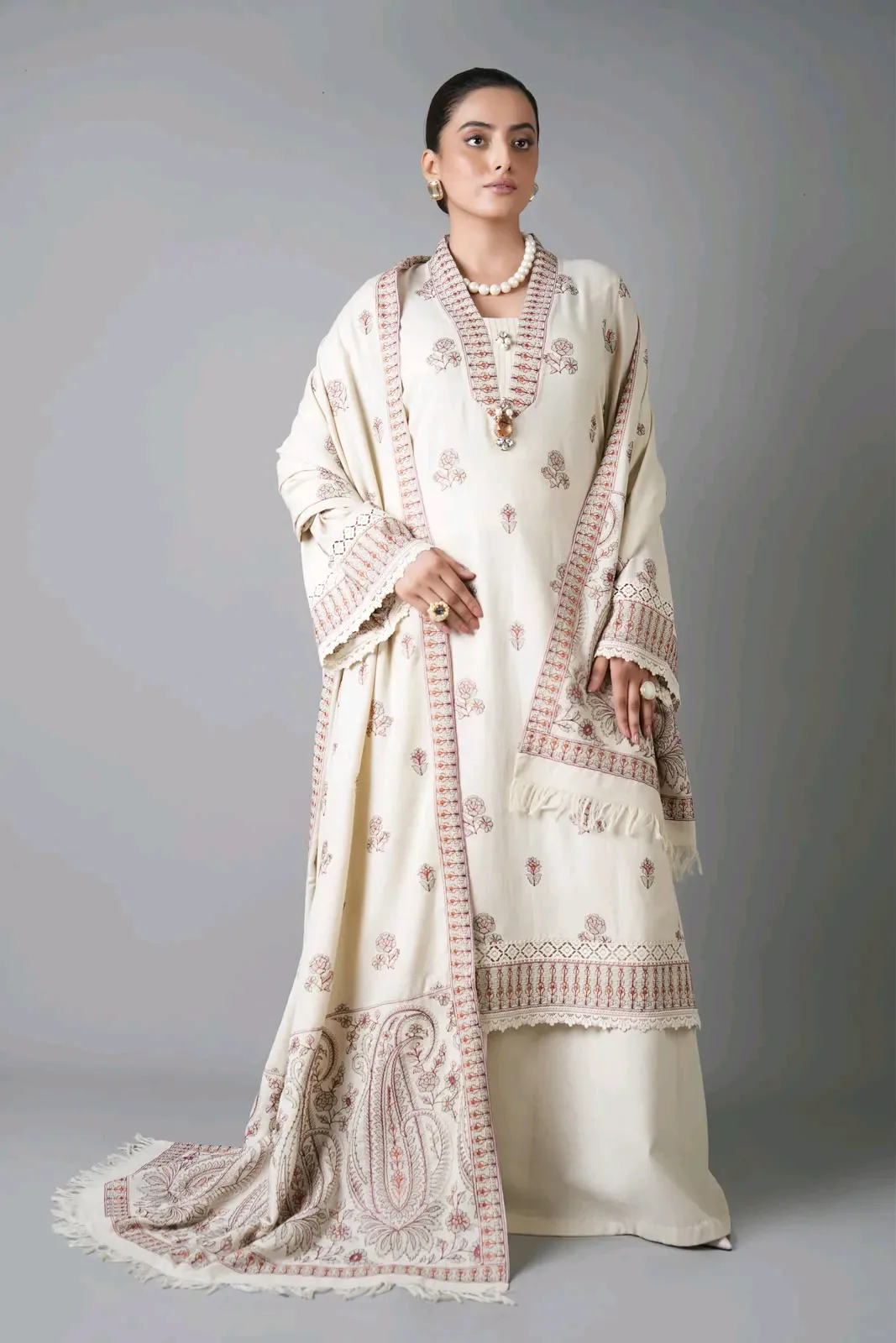 dhanak embroidery suit